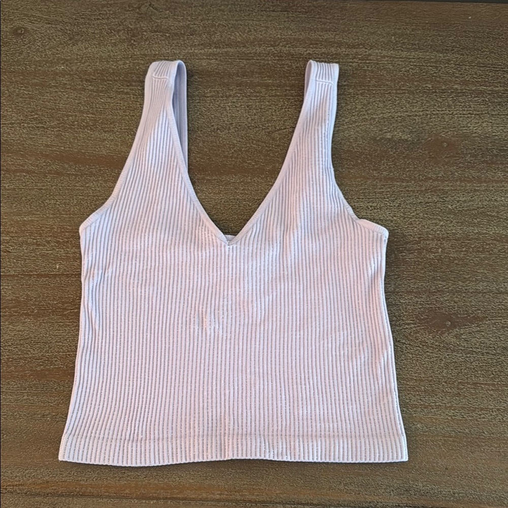 American Threads Ribbed Tank Top